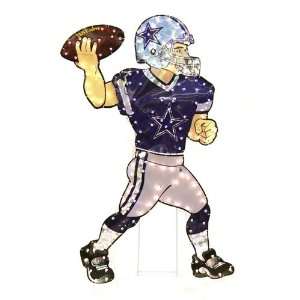  44 Lighted NFL Dallas Cowboys Animated Lawn Football 