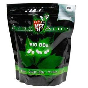  King Arms 6mm Biodegradable airsoft BBs, 0.28g, 3600 rds 