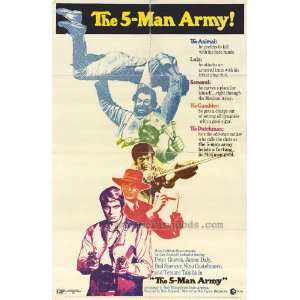  The Five Man Army (1970) 27 x 40 Movie Poster Style B 