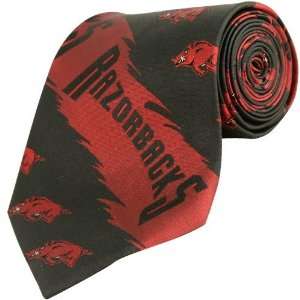  Arkansas Razorbacks Black Woven Tie
