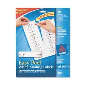  Avery 8161   Easy Peel Inkjet Address Labels, 1 x 4, White 