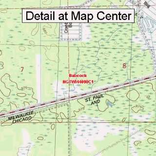  USGS Topographic Quadrangle Map   Babcock, Wisconsin 