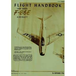   Aviation F 86 E Aircraft Flight Manual North American Aviation Books