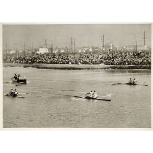  1932 Summer Olympics Double Sculls Rowing Race Print 