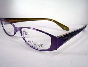 NICOLE MILLER Eyeglass Eyewear Frame Demure Purple Fig Designer Women 