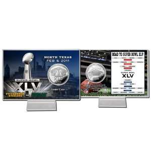  Bowl XLV Bound Dueling Silver Flip Coin Card 