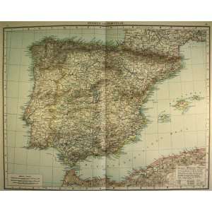  Andree map of Spain and Portugal (1893)