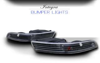 Depo 1994 1997 Acura Integra Black Corner Bumper Lights  