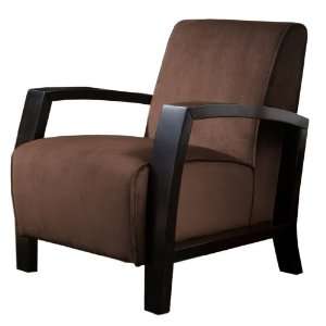 Hunter Brown Microfiber Club Chair Furniture & Decor