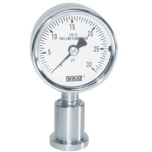  Sanitary Pressure Gauge, 0 60 PSI, 3/4 Industrial 