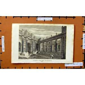 1809 View Lothbury Court Bank Buildings London Print 