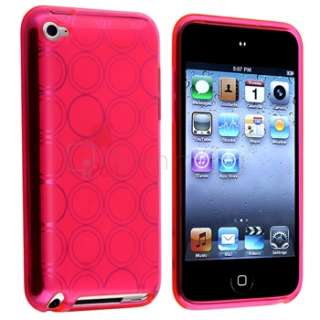   +Purple Circle TPU Gel Skin Case Cover For iPod touch 4 4th G  