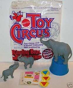 1972 MATTEL RINGLING BROTHERS TOY CIRCUS ELEPHANTS  