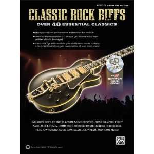 com Classic Rock Riffs Authentic Guitar TAB (Book & CD) [Sheet music 