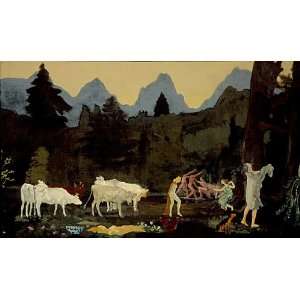 FRAMED oil paintings   Arthur Bowen Davies   24 x 14 