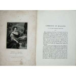   Memoirs Portrait 1836 Catherine Braganza King Charles