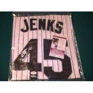  BOBBY JENKS SIGNED AUTOGRAPHED CHICAGO WHITE SOX JERSEY 