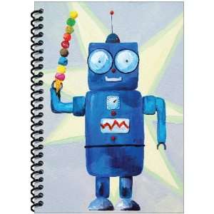 Rock Paper Spiral Notebook, Robot with Ice Cream (RP801 