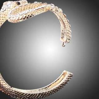 ARINNA Swarovski Crystal snake RGP cuff bangle Bracelet  