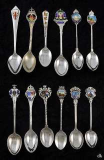 Generous Lot 12 Souvenir Spoons European Caribbean  