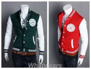   Slim Classic Fitted Coat Baseball Jacket 3 Color 4 Size Z87  