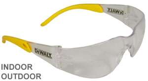 Dewalt Safety Glasses Protector Clear Mirror Lens Z87.1  