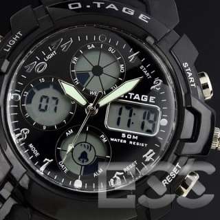 Dual Time Digits 50M Diving Sport Light Watch 435  