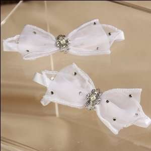  Accent Bows   Sparkle   White