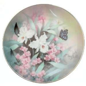 c1991 Knowles Jewels of the Flowers Sapphire Wings Tan Chun Chiu plate 