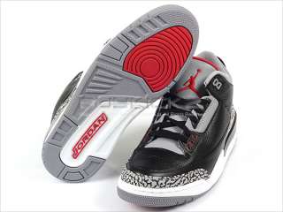 Nike Air Jordan 3 AJ III Retro Black/Varsity Red Cement Grey 2011 