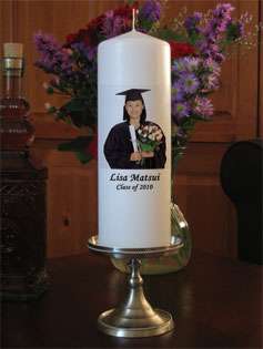 Personalized Custom School Graduation Candle Photo Gift  