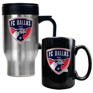 FC Dallas Travel Mug & Ceramic Mug Set   Primary Team Logo  