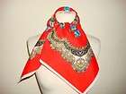   Pink blue flowers Yellow black frame design red Scarf Head wrap New