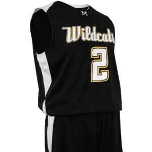   Youth Mesh Custom Basketball Jerseys BLACK/WHITE (JERSEY ONLY) YS