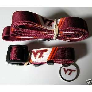  Virginia Tech University Hokies Dog Pet Set Leash Collar 