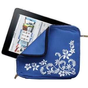  Modern Tech Blue Flower Neoprene Sleeve for Apple iPad 