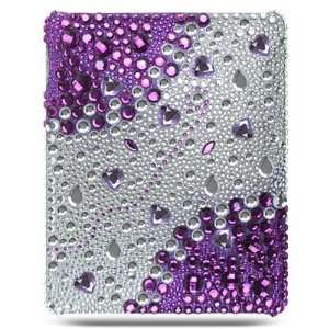  Purple Heart Splash Crystal Case for Apple iPad; Crystal 