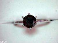 50 CT BLACK DIAMOND SOLITAIRE RING SOLID 14KT WHITE GOLD 3.0 GRAMS $ 