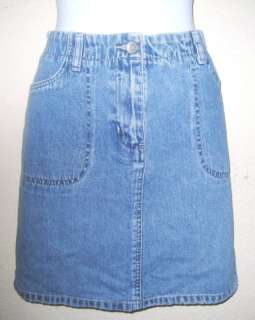 Old Navy women blue denim short Jean Skirt sz 8 #0797  