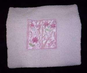 Carters Child of Mine Pink Baby Girl Chenille Blanket  