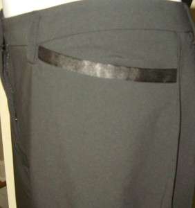 New Boston Proper Black Tux Style Elegant Dress Pants 12  