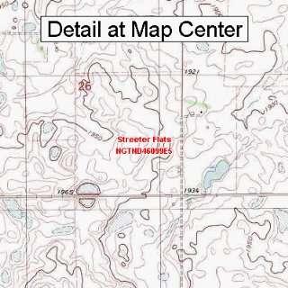 USGS Topographic Quadrangle Map   Streeter Flats, North Dakota (Folded 
