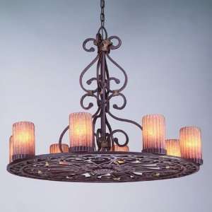  Troy Lighting F9588GBZ Cambria Eight Light Chandelier 