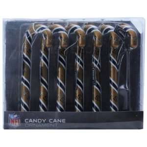  New Orleans Saints NFL Candy Cane Ornament Set of 6 
