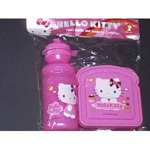 Hello Kitty 2 Piece Sport Bottle and Sandwich Container