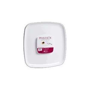 Mozaik 14 White Plastic Sqaure Platters 2ct.  Kitchen 