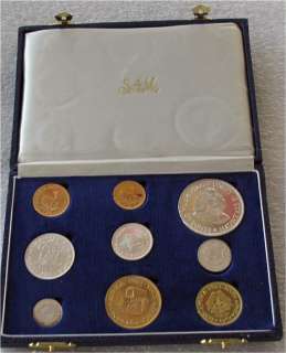   GOLD 1 2 RAND & SILVER COIN SET POUND 1964 PROOF 3000 MINTAGE   