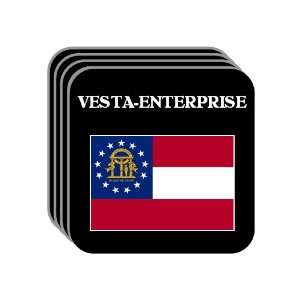 US State Flag   VESTA ENTERPRISE, Georgia (GA) Set of 4 Mini Mousepad 