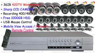 264 16CH Stand Alone network DVR have 1000GB HDD