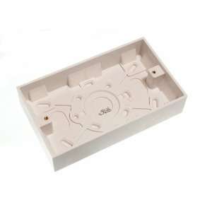  MOULDED PATTRESS SURFACE MOUNT BACK BOX DOUBLE 2 GANG 25MM 